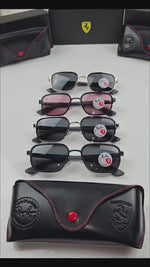 🏎️ Ray-Ban x Scuderia Ferrari (Edición Fibra de Carbono) 🏎️ Marco Dorado - Lente Negro