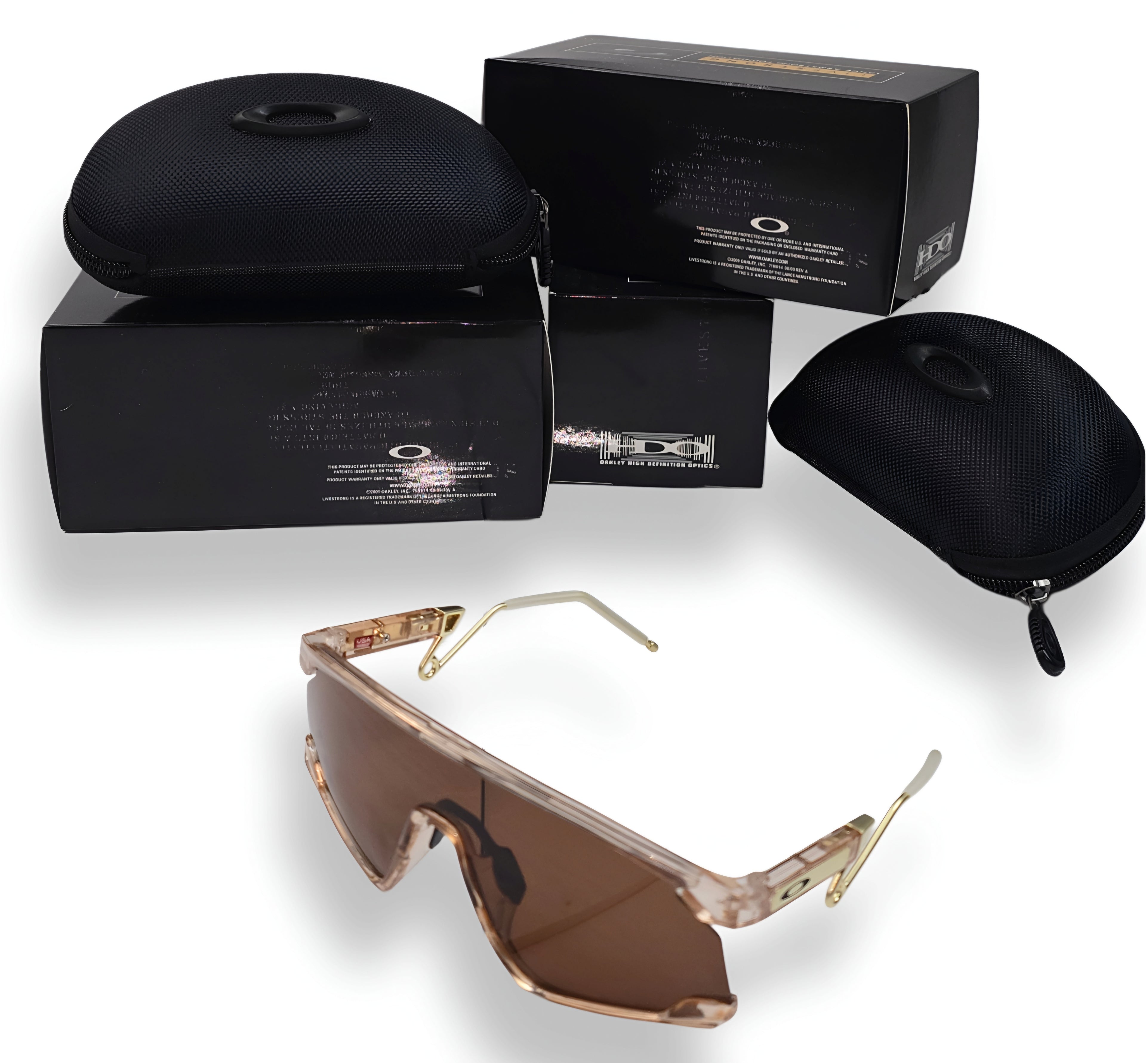 🔥 OAKLEY BXTR METAL – CHAMPAGNE CRYSTAL & GOLD 🔥