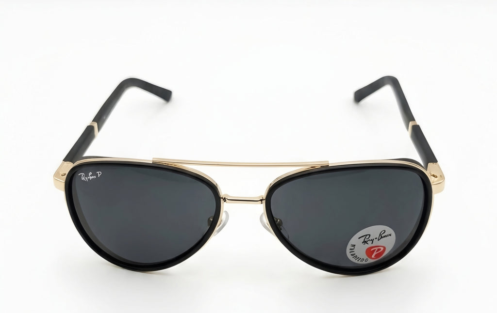 🔥 RAY-BAN RB3683 POLARIZED – BLACK & POLISHED GOLD 🔥