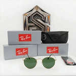 🔥 🔥 RAY-BAN ROUND METAL RB 3447 – EL ESTILO RETRO QUE NUNCA PASA DE MODA - MARCO DORADO VIDRIO VERDE  🔥