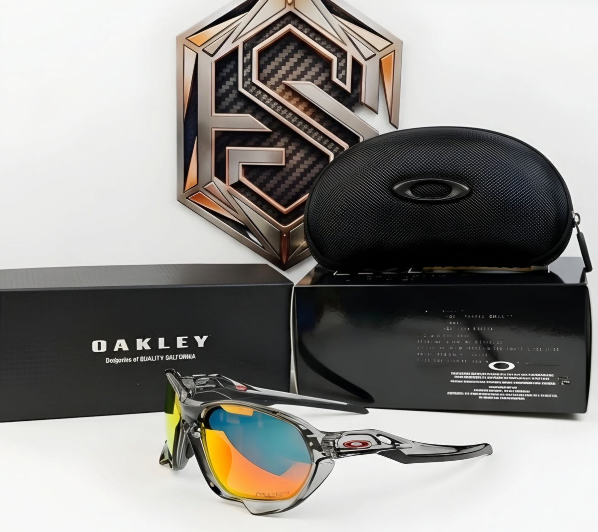 🔥 OAKLEY PLAZMA OO9019 – GREY INK / PRIZM RUBY 🔥