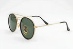 🔥 RAY-BAN RB3647 DOUBLE BRIDGE - MARCO DORADO & CRISTALES VERDES G-15 🔥