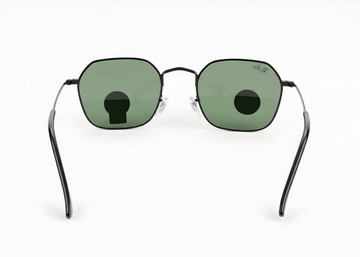 🔥 RAY-BAN RB3694 HEXAGONAL – METAL NEGRO & VIDRIO VERDE G-15 (DIAMOND HARD) 🔥
