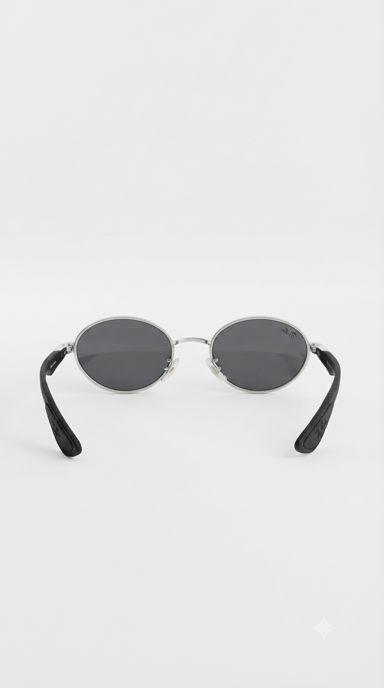 RayBan x Ferrari Oval / Fibra De Carbono/ Marco Plateado (Ref: RB32112)