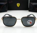 🏎️ Ray-Ban x Scuderia Ferrari (Edición Fibra de Carbono) 🏎️ Marco Dorado - Lente Negro