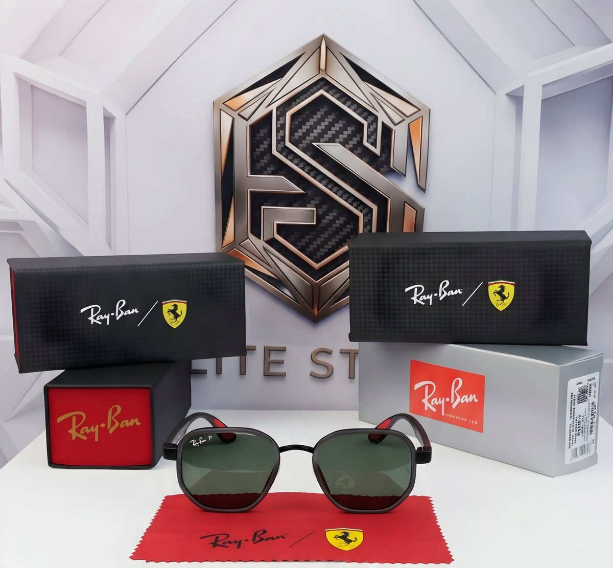 🏎️ RAY-BAN SCUDERIA FERRARI RB3674M – EDICIÓN ALL BLACK - MARCO NEGRO MATE / LENTES OSCUROS