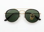 🔥 RAY-BAN RB3647 DOUBLE BRIDGE - MARCO DORADO & CRISTALES VERDES G-15 🔥