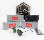 🔥 RAY-BAN RB3694 HEXAGONAL – METAL NEGRO & VIDRIO VERDE G-15 (DIAMOND HARD) 🔥