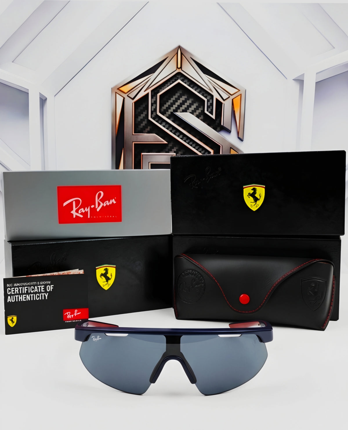 Ray-Ban x Scuderia Ferrari Shield Performance (Edición Especial Azul/Rojo)