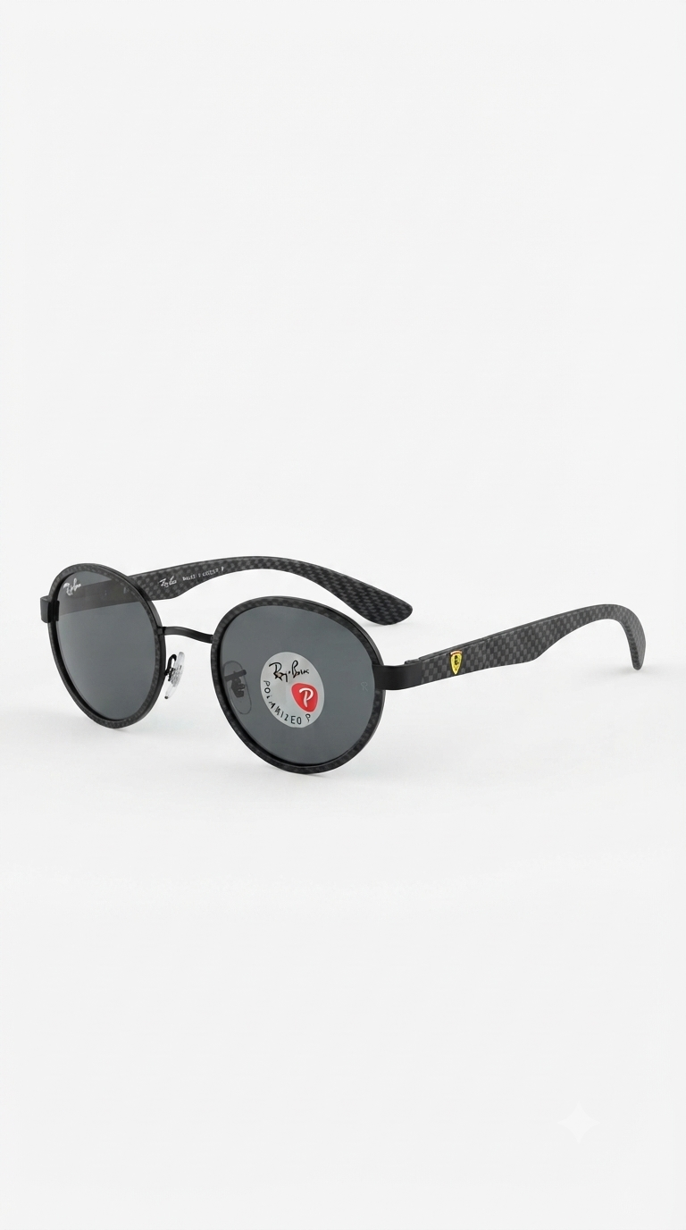 RayBan x Ferrari Oval / Fibra De Carbono/ Marco Negro (Ref: RB32112)