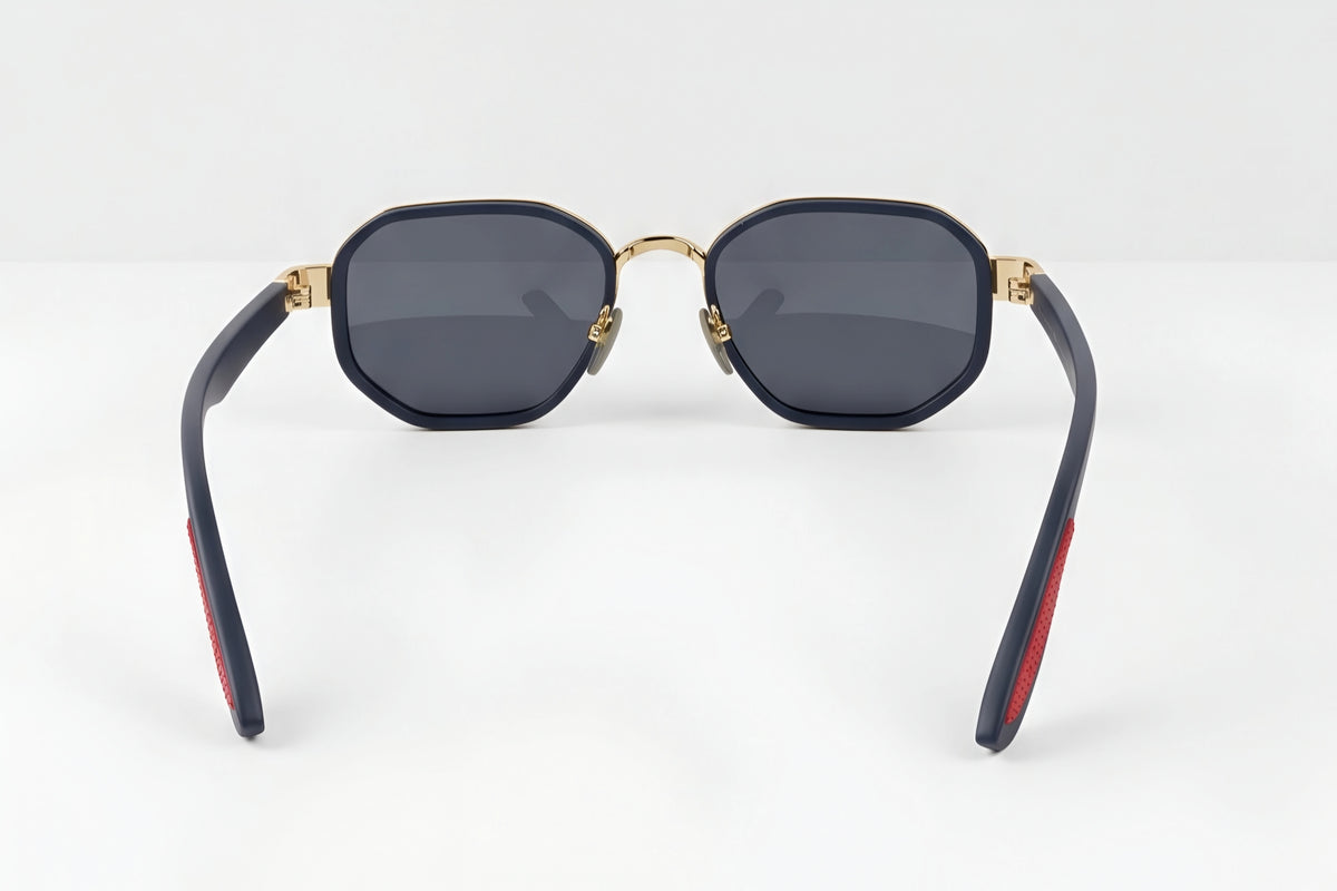 🏎️💨 RAY-BAN SCUDERIA FERRARI RB3674 | EDICIÓN ESPECIAL MOTORSPORT | Marco Azul Oscuro Mate & Dorado / Lentes Azules Oscuros Polarizados