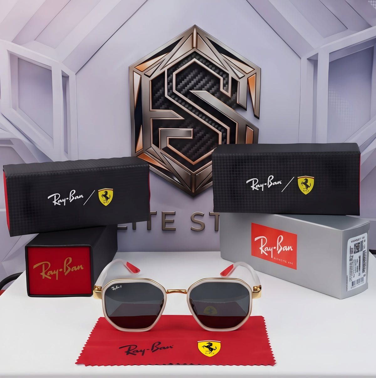 🏎️✨ RAY BAN SCUDERIA FERRARI RB3674 | EDICIÓN COLECCIONISTA TRANSPARENTE & ORO