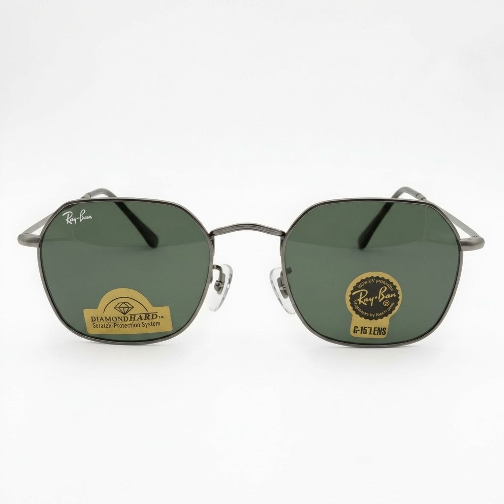 🔥 RAY-BAN HEXAGONAL RB 3694 – BLACK METAL & CLASSIC G-15 🔥 VIDRIO NEGRO