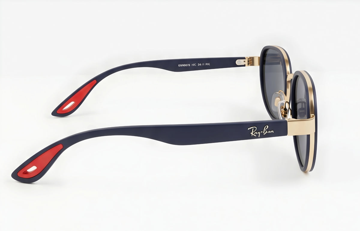 🏎️💨 RAY-BAN SCUDERIA FERRARI RB3674 | EDICIÓN ESPECIAL MOTORSPORT | Marco Azul Oscuro Mate & Dorado / Lentes Azules Oscuros Polarizados
