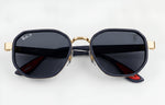🏎️💨 RAY-BAN SCUDERIA FERRARI RB3674 | EDICIÓN ESPECIAL MOTORSPORT | Marco Azul Oscuro Mate & Dorado / Lentes Azules Oscuros Polarizados