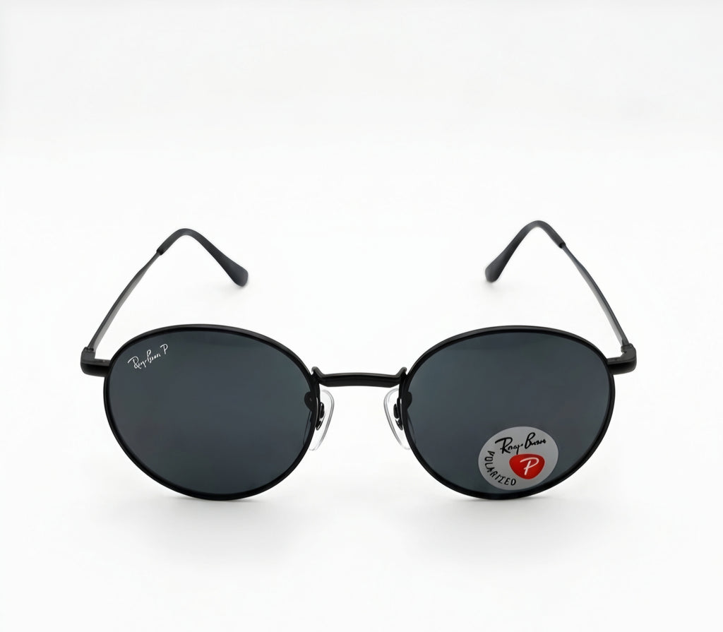 🔥 RAY-BAN ROUND METAL POLARIZED – TOTAL MATTE BLACK 🔥