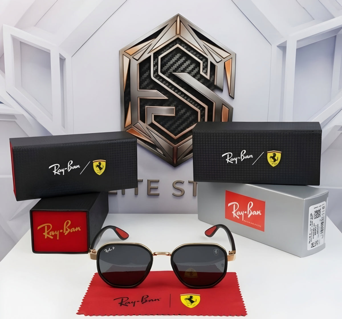 🏎️ RAY-BAN SCUDERIA FERRARI RB3674M – BLACK & GOLD / LENTES OSCUROS