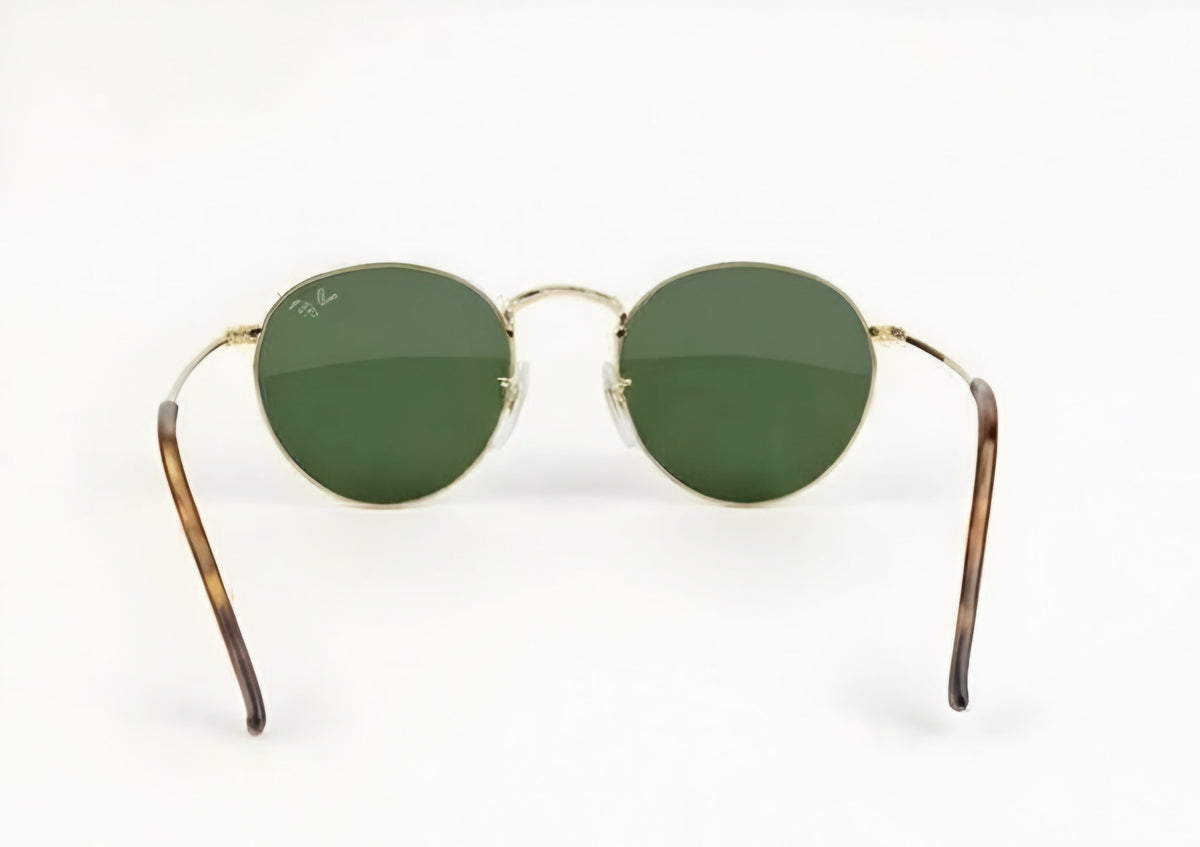 🔥 🔥 RAY-BAN ROUND METAL RB 3447 – EL ESTILO RETRO QUE NUNCA PASA DE MODA - MARCO DORADO VIDRIO VERDE  🔥