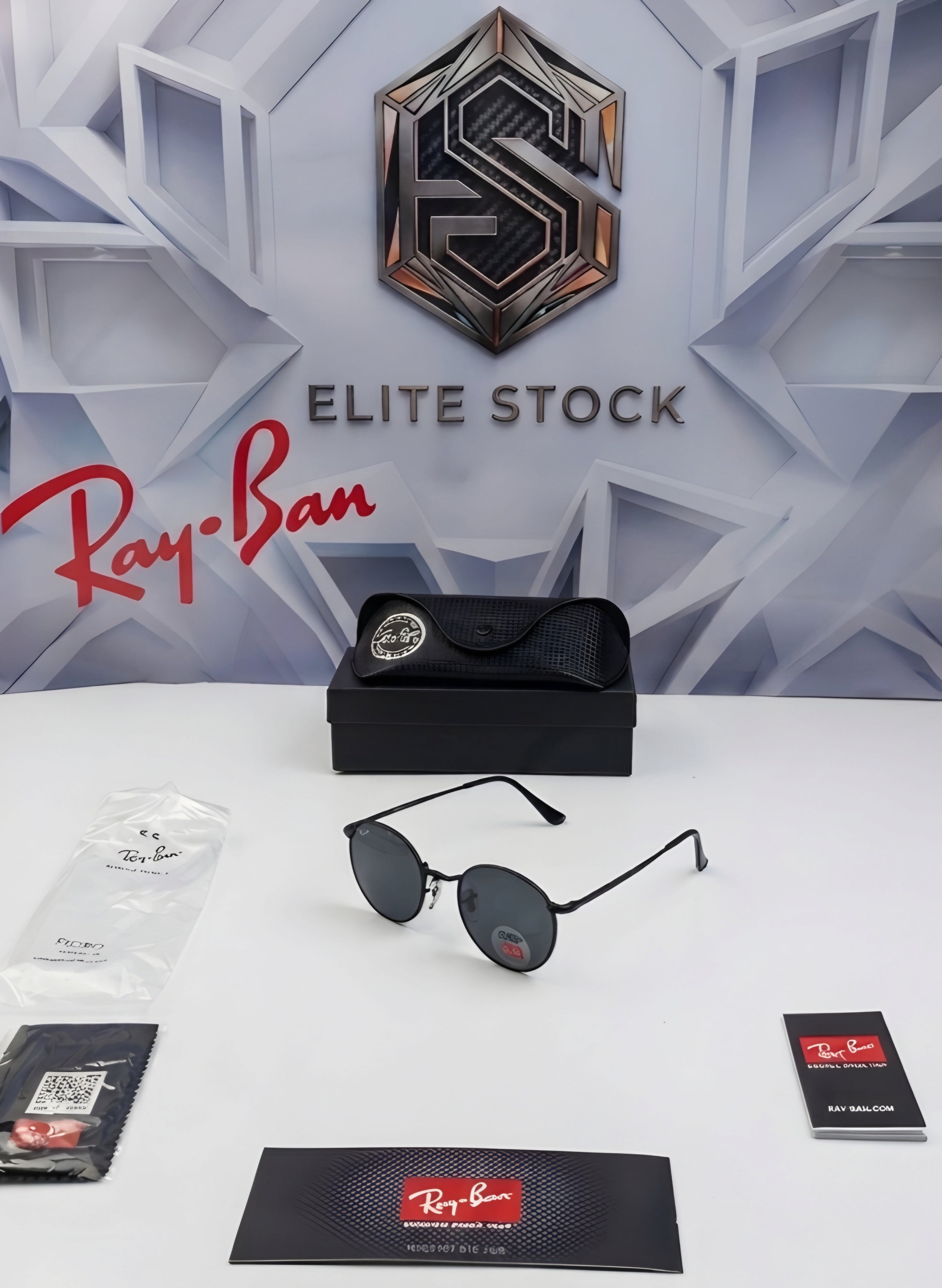 🔥 RAY-BAN ROUND METAL POLARIZED – TOTAL MATTE BLACK 🔥