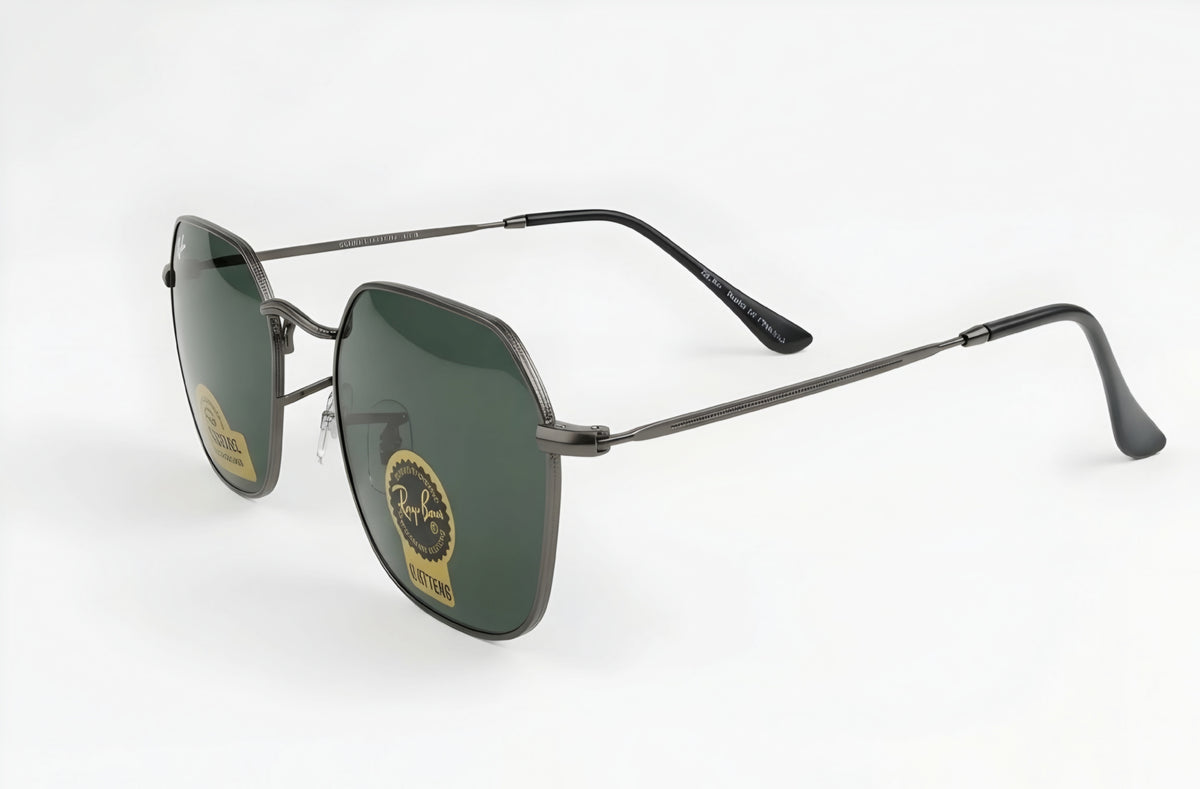 🔥 RAY-BAN HEXAGONAL RB 3694 – BLACK METAL & CLASSIC G-15 🔥 VIDRIO NEGRO