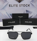 Police SPL164 (Edición Blackout Full Matte / Geometría Aviador Cuadrada)