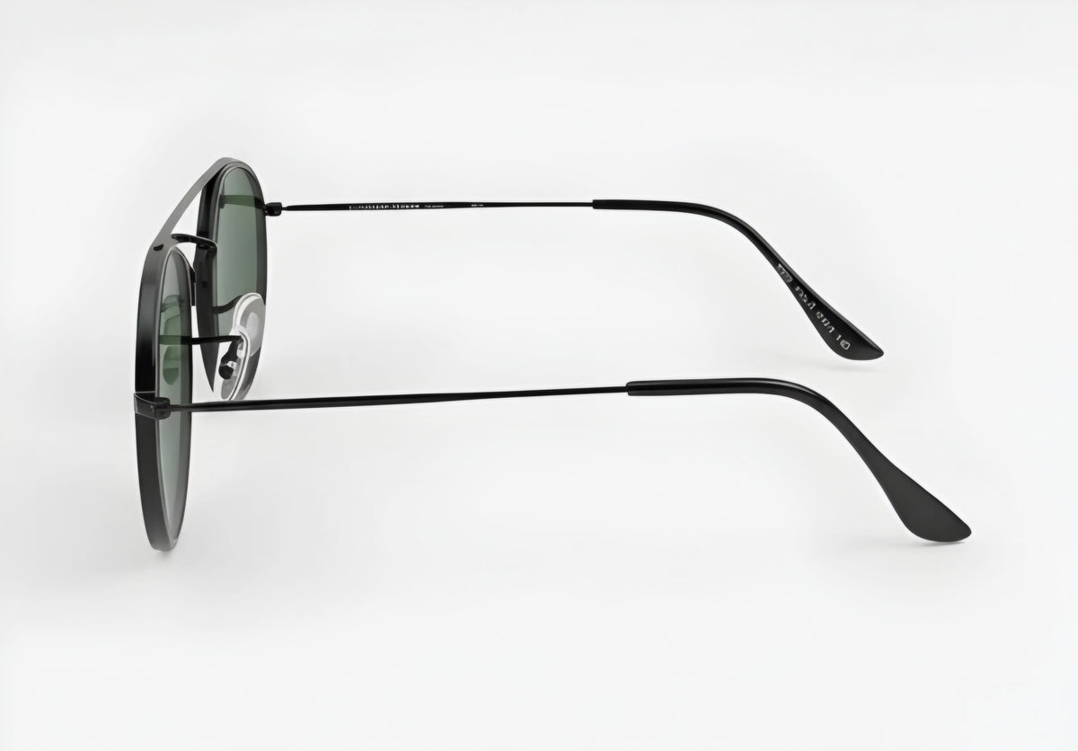 🔥 RAY-BAN RB3647 ROUND DOUBLE BRIDGE – BLACK / GREEN G-15 VIDRIO VERDE 🔥