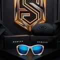 OAKLEY PLAZMA // MATTE WHITE & PRIZM SAPPHIRE: RENDIMIENTO GEOMÉTRICO SIN LÍMITES
