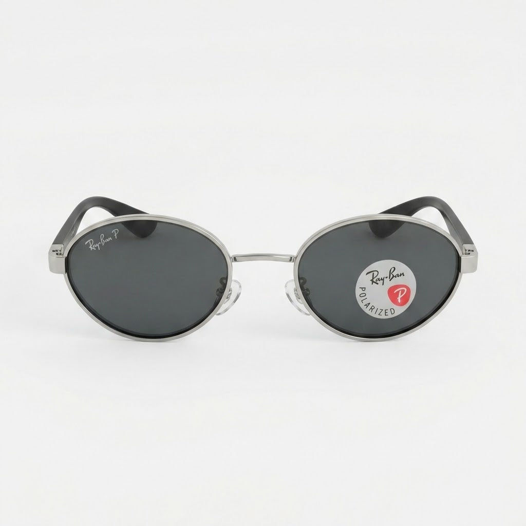 RayBan x Ferrari Oval / Fibra De Carbono/ Marco Plateado (Ref: RB32112)