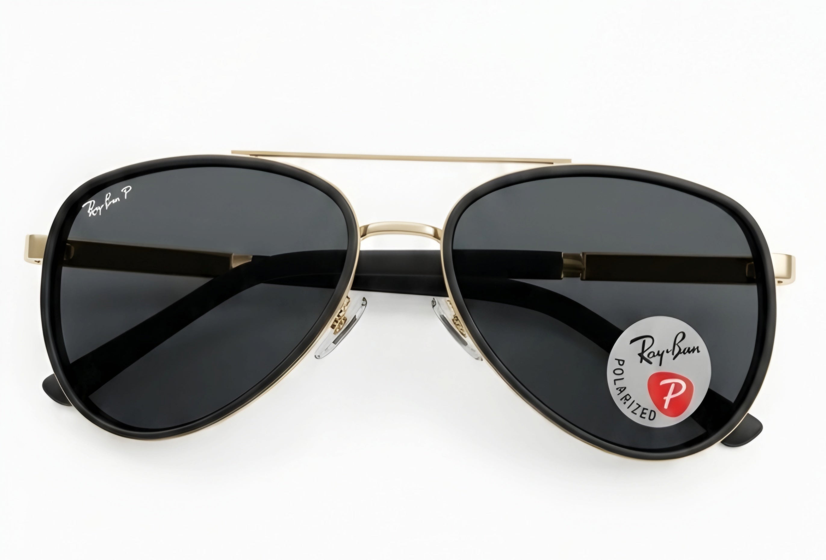 🔥 RAY-BAN RB3683 POLARIZED – BLACK & POLISHED GOLD 🔥