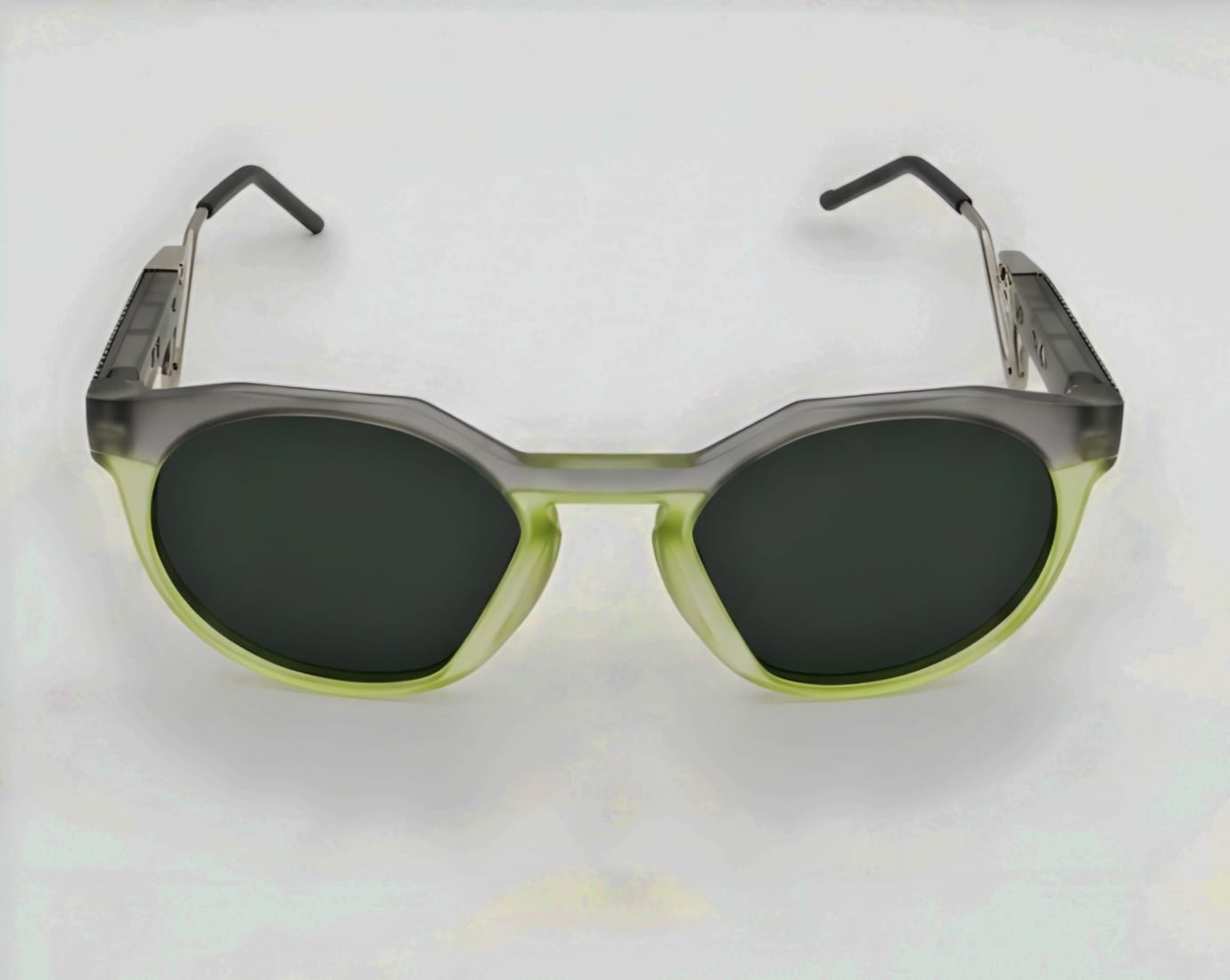 🔥 OAKLEY HSTN METAL – MATTE GREY SMOKE & CITRON CLEAR (PRIZM BLACK POLARIZED) 🔥