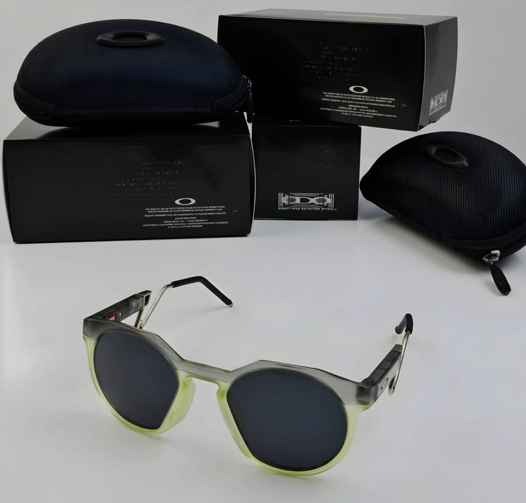 🔥 OAKLEY HSTN METAL – MATTE GREY SMOKE & CITRON CLEAR (PRIZM BLACK POLARIZED) 🔥