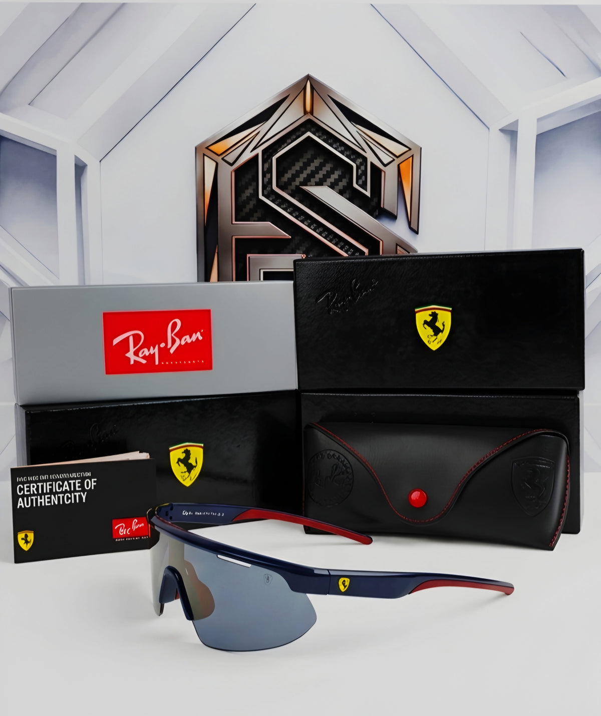 Ray-Ban x Scuderia Ferrari Shield Performance (Edición Especial Azul/Rojo)