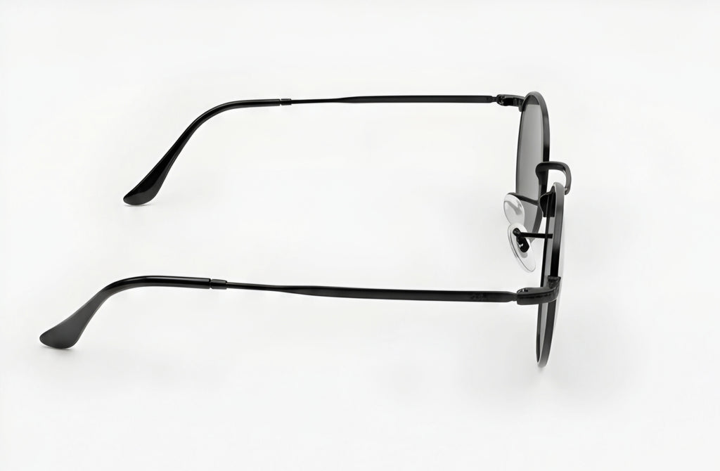 🔥 RAY-BAN ROUND METAL POLARIZED – TOTAL MATTE BLACK 🔥