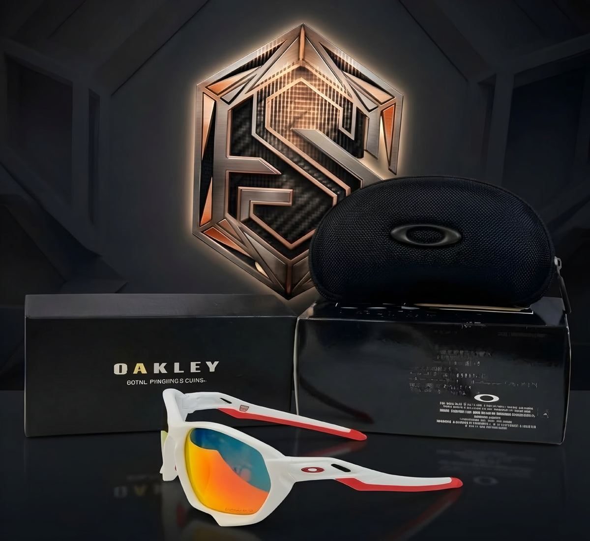 ⚡ OAKLEY PLAZMA OO9019 EDICIÓN ESPECIAL– MATTE WHITE / PRIZM RUBY SPORT EDITION ⚡