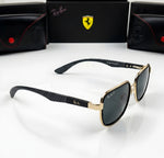 🏎️ Ray-Ban x Scuderia Ferrari (Edición Fibra de Carbono) 🏎️ Marco Dorado - Lente Negro