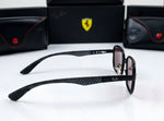 🏎️ Ray-Ban x Scuderia Ferrari (Edición Fibra de Carbono) 🏎️ Marco Negro - Lente Rojo